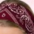 Bordowa opaska paisley 9 cm – zdjęcie 4