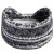 Czarno-biała opaska paisley z supłem 14 cm