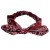 Bordowa opaska pin-up paisley 5 cm