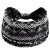 Czarno-biała opaska chevron 14 cm
