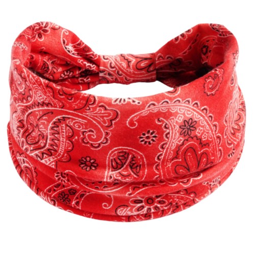 Czerwona opaska paisley 14 cm
