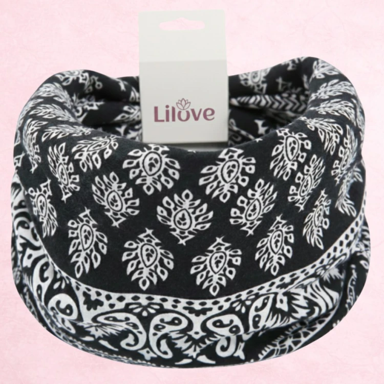Czarno-biała opaska z supłem 14 cm – zdjęcie 6