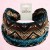 Opaska chevron czarno-brązowo-turkusowa 14 cm – zdjęcie 6