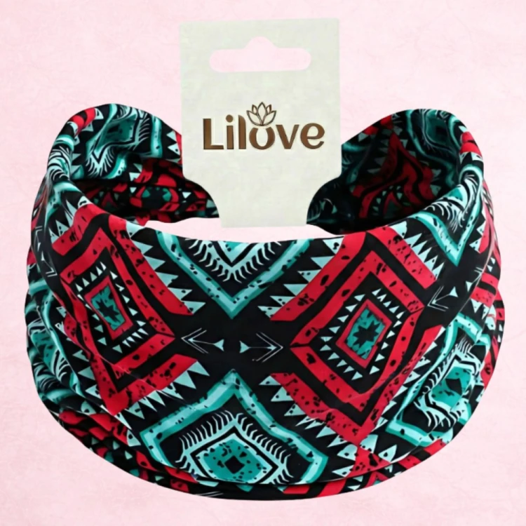 Czarna opaska etniczna z supłem 14 cm – zdjęcie 6