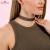 Naszyjnik choker na szyję czarny z organzy - elegancki, efektowny dodatek – zdjęcie 2