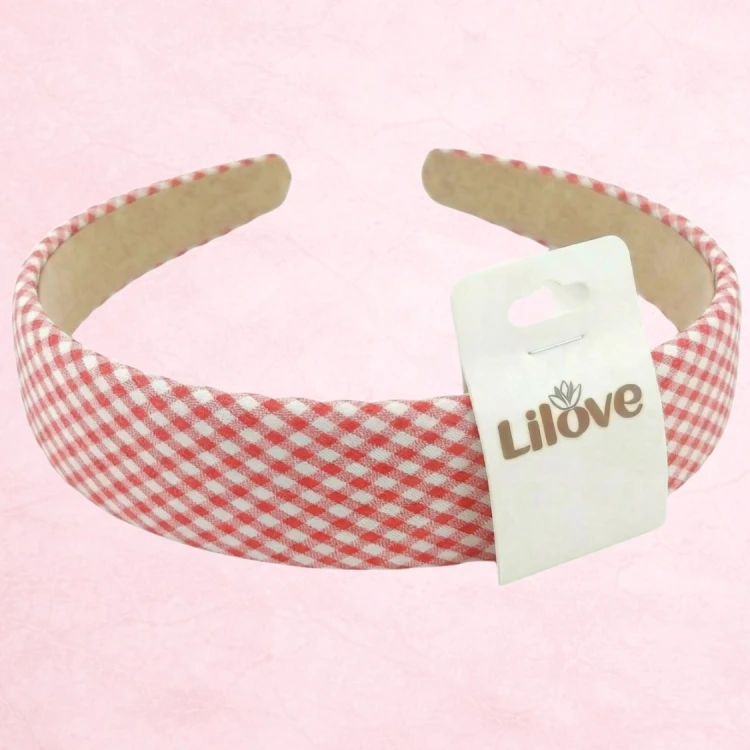 Biało-czerwona opaska w kratkę 3 cm – zdjęcie 6