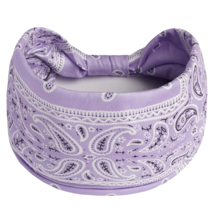 Lawendowa opaska paisley 14 cm