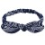 Granatowa opaska paisley pin-up 5 cm