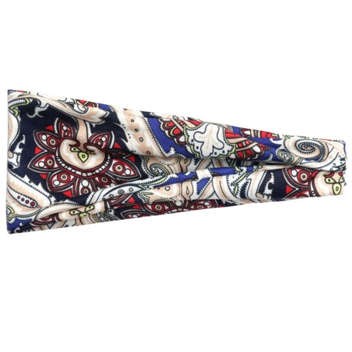 Wielokolorowa opaska paisley 9 cm