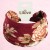 Bordowa opaska w kwiaty 14 cm – zdjęcie 6