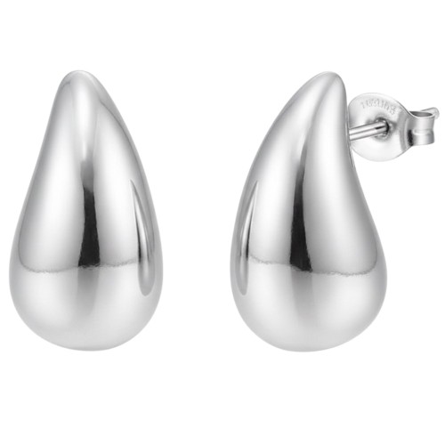 Kolczyki srebrne krople ze stali chirurgicznej 316L - lekkie, eleganckie