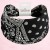 Czarna opaska paisley 14 cm – zdjęcie 6