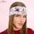 Biało-różowa opaska boho 14 cm – zdjęcie 3