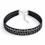 Choker naszyjnik czarny srebrny z ćwiekami na szyję - aksamitny, elegancki