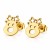Złote kolczyki renifery ze stali chirurgicznej 316L