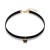 Choker naszyjnik czarny złoty z motylem na szyję - regulowany, elegancki