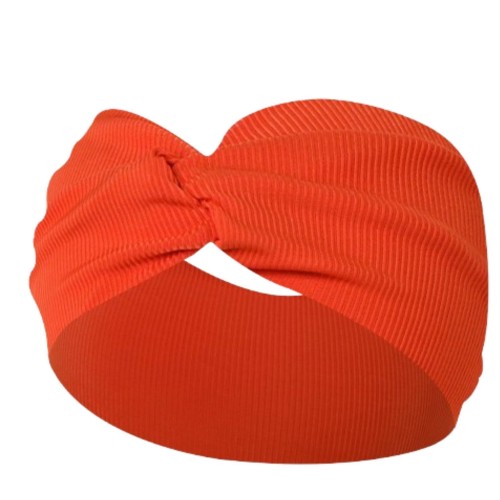 Pomarańczowa opaska z węzłem 9 cm