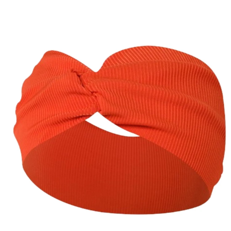 Pomarańczowa opaska z węzłem 9 cm