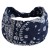 Granatowa opaska paisley 14 cm