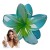 Klamra do Włosów Kwiatek Zielona Spinka Plumeria Hawajska Wakacyjna Lekka // Klamra do włosów spinka kwiat zielona - letnia, pewnie trzyma włosy