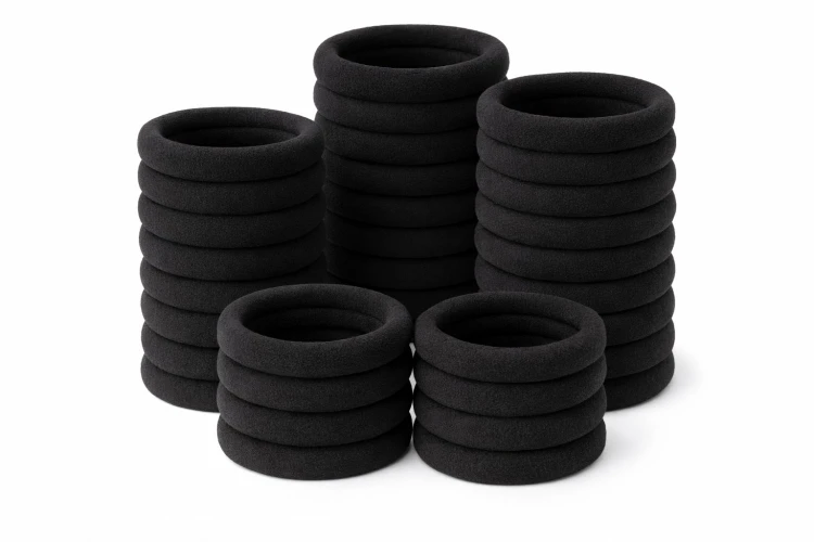 Czarne gumki frotki 50 szt. 4 cm