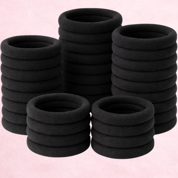Czarne gumki frotki 50 szt. 4 cm – zdjęcie 6