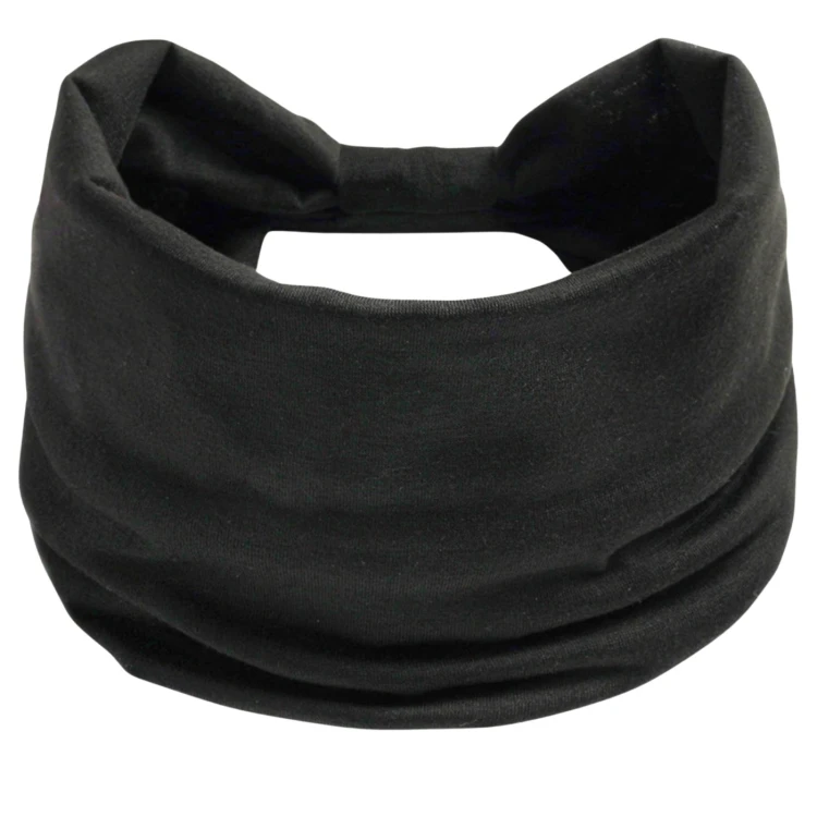 Czarna opaska z supłem 14 cm