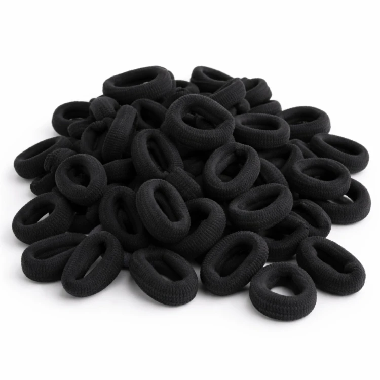 Czarne gumki frotki 100 szt. 2 cm