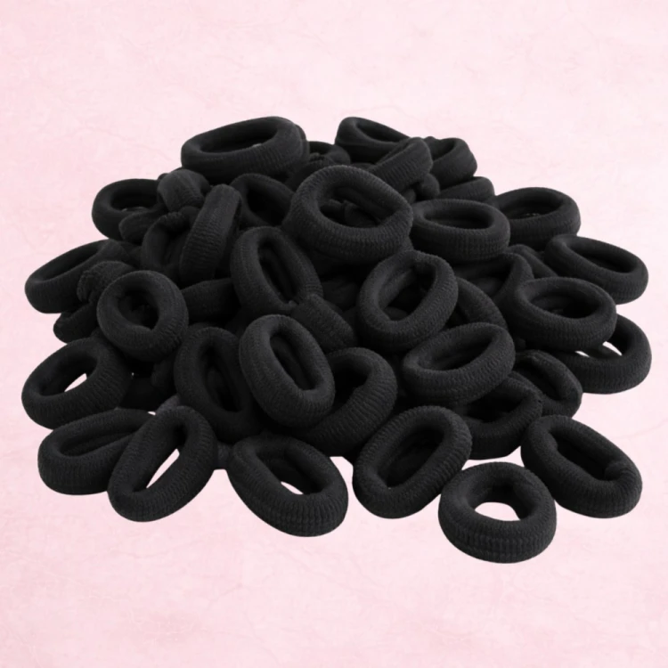 Czarne gumki frotki 100 szt. 2 cm – zdjęcie 6