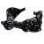 Czarna opaska z kokardą paisley 6 cm