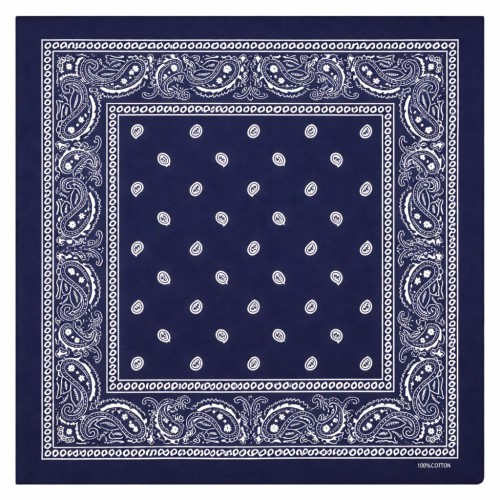 Chusta bandana na głowę granatowa na szyję włosy - bawełniana, oddychająca