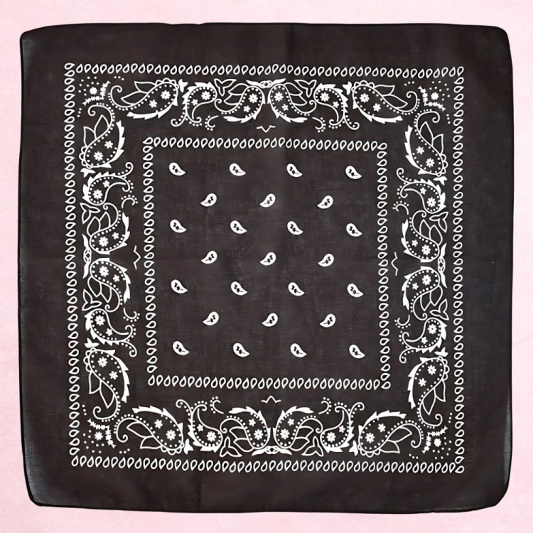 Chusta bandana na głowę brązowa na szyję włosy - bawełniana, oddychająca – zdjęcie 6
