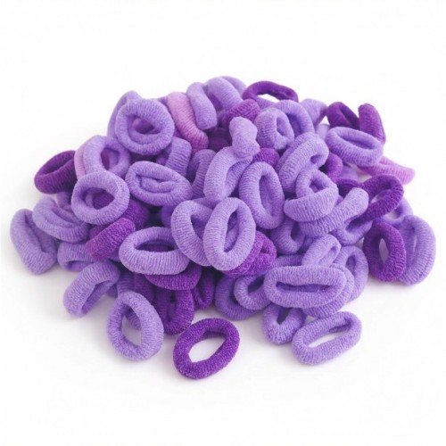 Fioletowe gumki frotki 100 szt. 2 cm