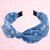 Niebieska opaska z kokardą bandana 6 cm – zdjęcie 6