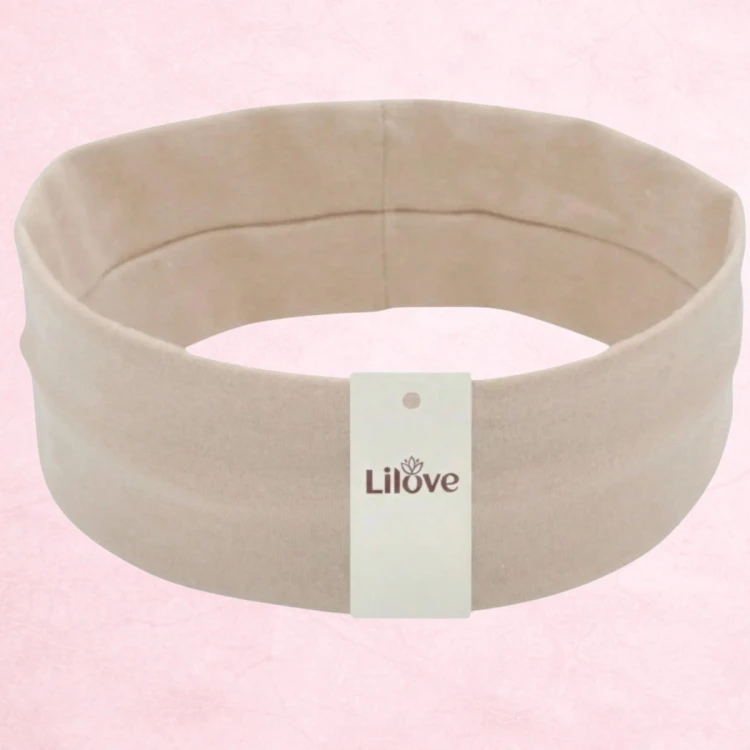 Beżowa opaska sportowa 6 cm – zdjęcie 6