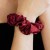 Bordowa satynowa gumka scrunchie – zdjęcie 4