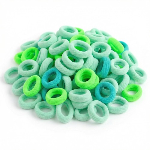 Zielone gumki frotki 2 cm, 100 szt.