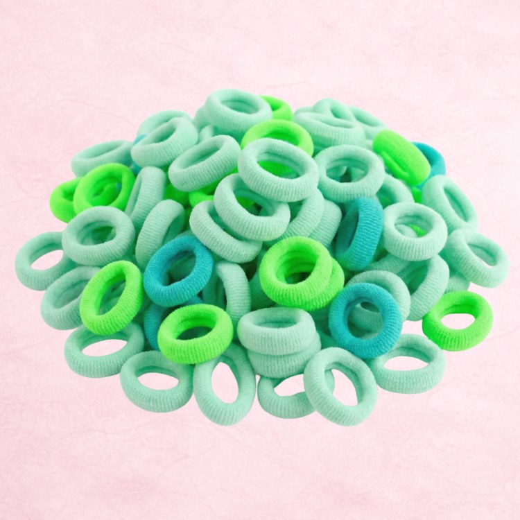 Zielone gumki frotki 100 szt. 2 cm – zdjęcie 6