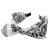 Biała opaska paisley z kokardą 6 cm