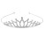 Srebrna tiara lotos z cyrkoniami 12 cm