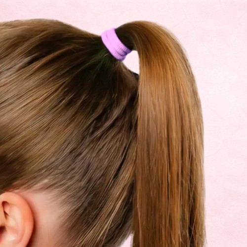 Fioletowe gumki frotki 50 szt. 4 cm – zdjęcie 4