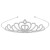 Srebrna tiara z cyrkoniami 12 cm