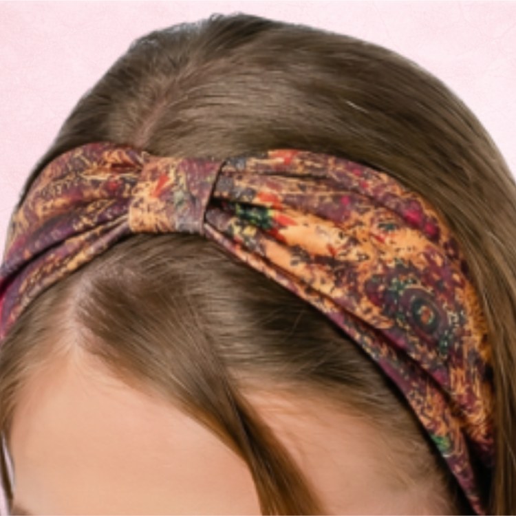 Wielokolorowa opaska abstrakcyjna 14 cm – zdjęcie 4
