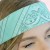 Chusta bandana na głowę turkusowa na szyję włosy - bawełniana, oddychająca – zdjęcie 4