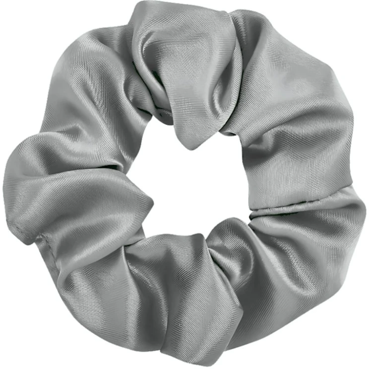 Jasnoszara satynowa gumka scrunchie | Lilove