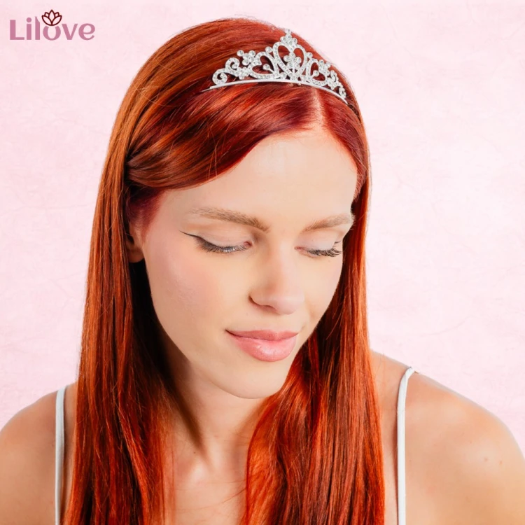 Srebrna tiara z cyrkoniami 12 cm – zdjęcie 2