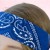 Chusta bandana na głowę niebieska na szyję włosy - bawełniana, oddychająca – zdjęcie 4