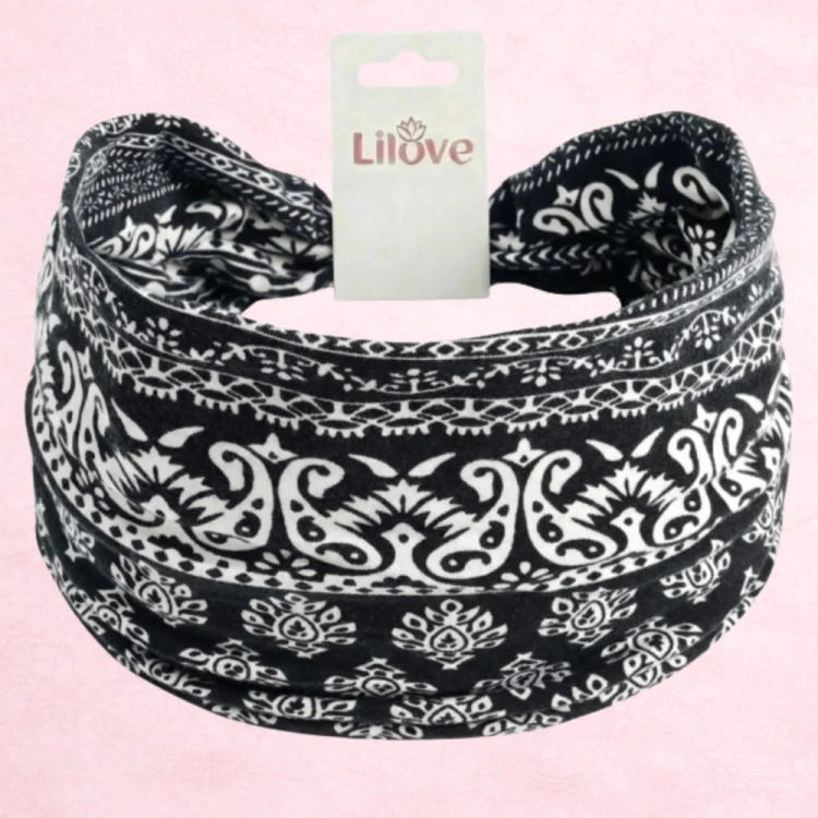 Czarna opaska folkowa 14 cm – zdjęcie 6