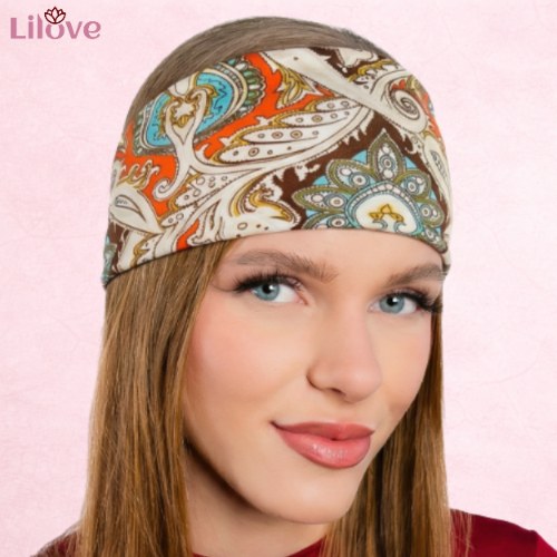Wielokolorowa opaska paisley 14 cm – zdjęcie 3