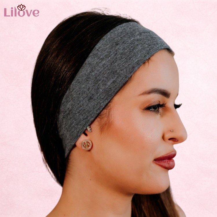 Szara opaska sportowa 6 cm | Lilove – zdjęcie 2